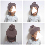 kids.Babyサイズ ポンポンベレー帽 Brown