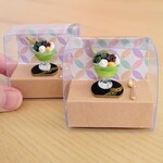 抹茶パフェのミニチュア