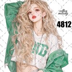 original sticker « no.4812 »     //     人物ステッカー オリジナルステッカー オリジナル人物ステッカー ステッカー cotton melody 