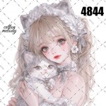 original sticker « no.4844 »     //     人物ステッカー オリジナルステッカー オリジナル人物ステッカー ステッカー cotton melody 