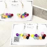 【9色】 箱推し まるまる(中) 推しカラー 推し活 ピアス