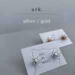 【 ark. シルバー 】アーク　花火　フラワー　スクエア　キューブ　揺れない　マット　インパクト　ギフト　チタン　ALL IS WELL.