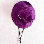 サファリハット　54~57cm 子ども　あご紐付き　防水　パープル