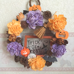 値下げ‼️ふわふわハロウィンリース