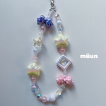✨⑅*リボンスターストラップ　アクセサリー　ビーズ　ストラップ　ピンク　ピンクアクセサリー