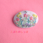 🌸ふうわり色  秋の野の花   散歩道🌸刺繍ブローチ 、ヘアゴム