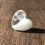 とんぼ玉 凍ったハート　B品    