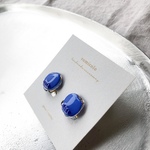 Blue beads／イヤリング