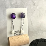 深海＊purple＊金属アレルギー対応  ハンドメイドアクセサリー 2way 天然石 卒業式 入学式 お呼ばれ