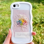 【再販】虹色　インナーシート　ドライフラワー　スマホ　ミニブーケ　iPhone ピンク