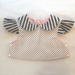 petit dot×vintage stripe sleeve bib☆スタイ