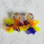 Spring storm orange set/2wayピアスorイヤリング 