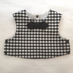 gingham×black tie bib☆スタイ