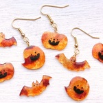 ハロウィンおばけのべっ甲柄ピアス/イヤリング