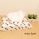リボン柄がかわいい◡̈♥︎ティッシュカバー 白