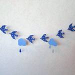 雨 雲 鳥のガーランド