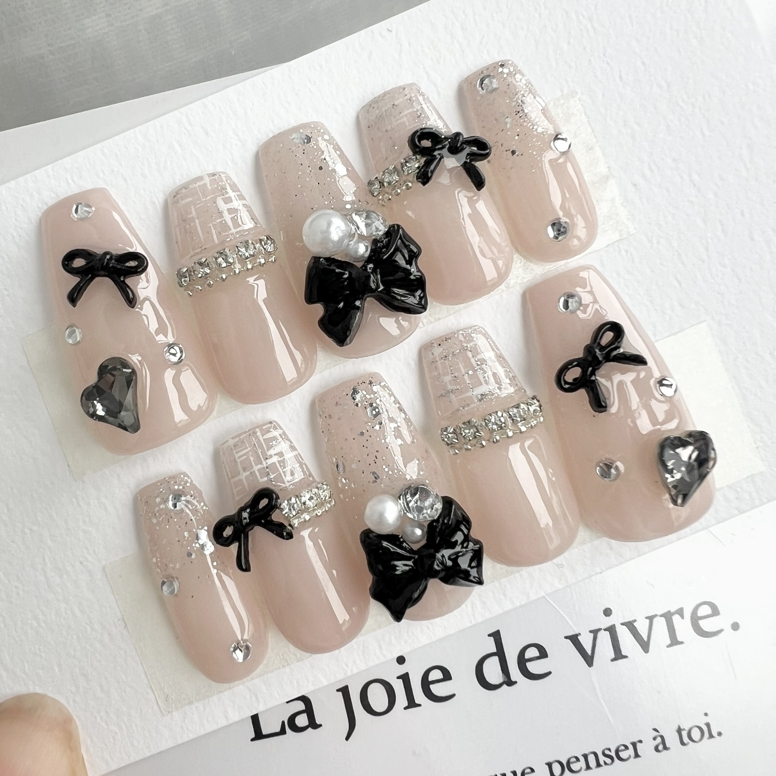 No.23 オーダー♡ネイルチップ ツイードネイル量産型韓国地雷成人式