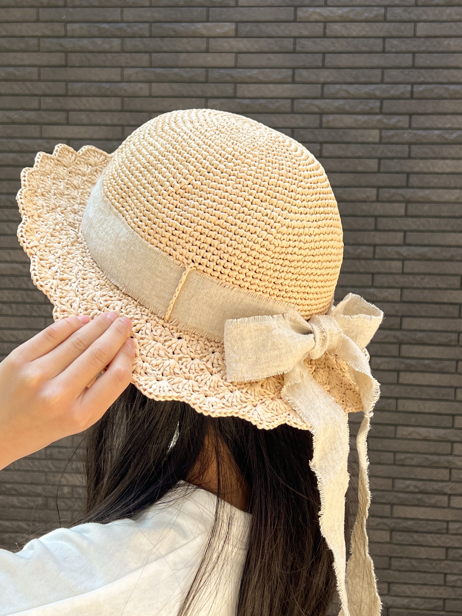 麦わら帽子付け替え用リボン - handmade Koo〜手編みの帽子屋