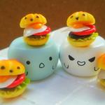 ハロウィンパーティー用 カボチャのバンズのハンバーガー