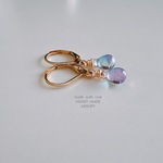 とてもちいさなしずくのピアス　紫陽花　フレンチフック