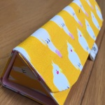 173)【送料込】折りたためるメガネケース(オカメインコ)