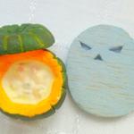 ハロウィンパーティー用 カボチャ器のクリームシチュー