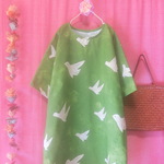 ◆sale◆ ワタリドリ ゆったりワンピース green