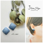 №1960 ❁¨̮ ニットくすみレジンのピアス・イヤリング