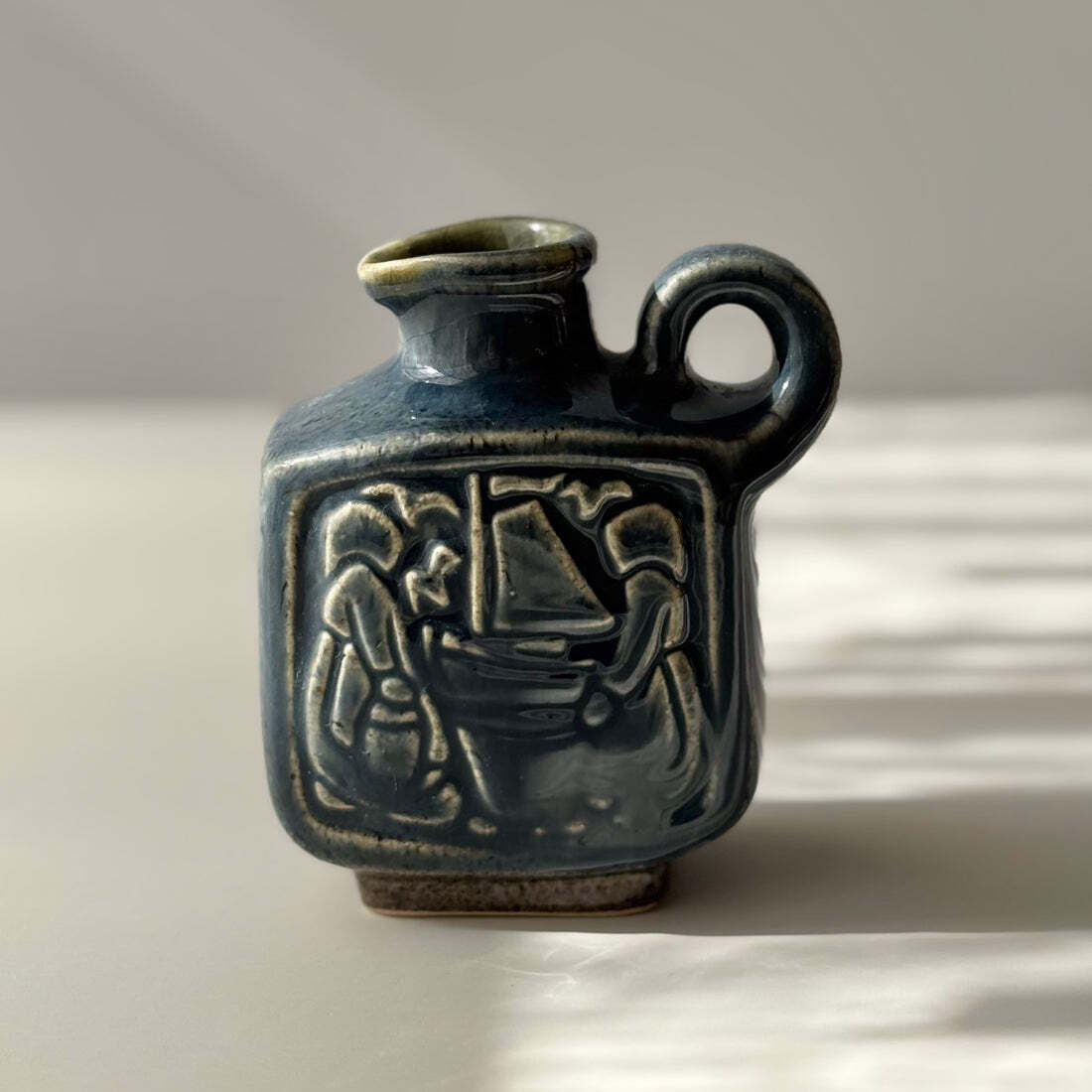 ★北欧雑貨　デンマーク　ビンテージ　Michael Andersen ミカエル・アナセン　花瓶　土色　シンプルな模様 ☆20周年記念！！☆北欧雑貨 デンマーク ビンテージ Michael Andersen