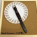 【硬め 革ベルト こげ茶】腕時計 バックルタイプ 全8色
