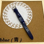 再販【硬め 革ベルト 青】腕時計 バックルタイプ 全8色