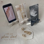 【再販】𝑝ℎ𝑜𝑛𝑒 𝑠𝑡𝑎𝑛𝑑 𓂃 ジェスモナイト／フォンスタンド／ブラウン／ブラック／グレージュ／アクセサリースタンド／淡色