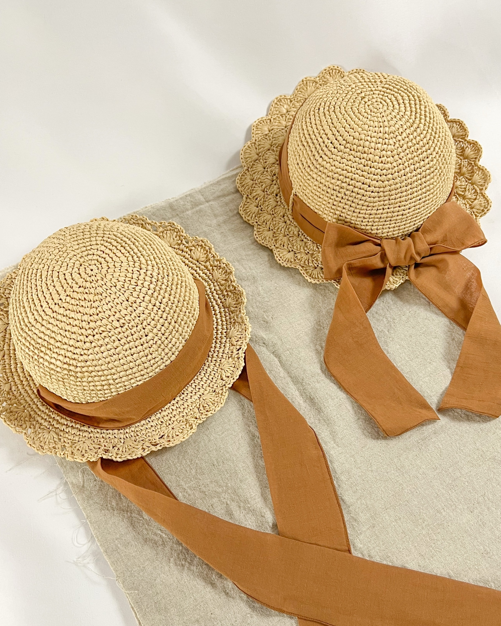 麦わら帽子付け替え用リボン - handmade Koo〜手編みの帽子屋さん