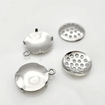 【12mm】シャワー台チャーム シルバー 高品質 ロジウム シャワー金具 1389