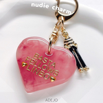 【名入れ・言葉入れ】♡ヌーディチャーム♡キーホルダー♡キーリング⚫︎ハート⚫︎