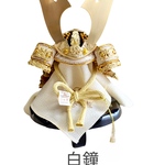 五月人形【コンパクト】【簡単飾り】白鐘5号兜丸台飾り