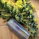 オーロラガラスの花瓶（中）🌙ステンドグラス花瓶