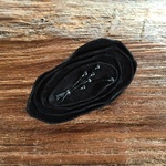 革花のブローチ 金具3.5cm ブラックb