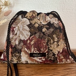 花柄巾着ショルダーバッグ