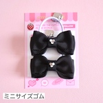 キラキラリボン🎀2025 ブラック　キッズサイズゴム