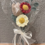 枯れないお花　ミニブーケ　毛糸　花束