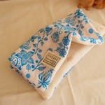 再販*８重ガーゼ大判ハンカチ*北欧turquoiseflower*大人色