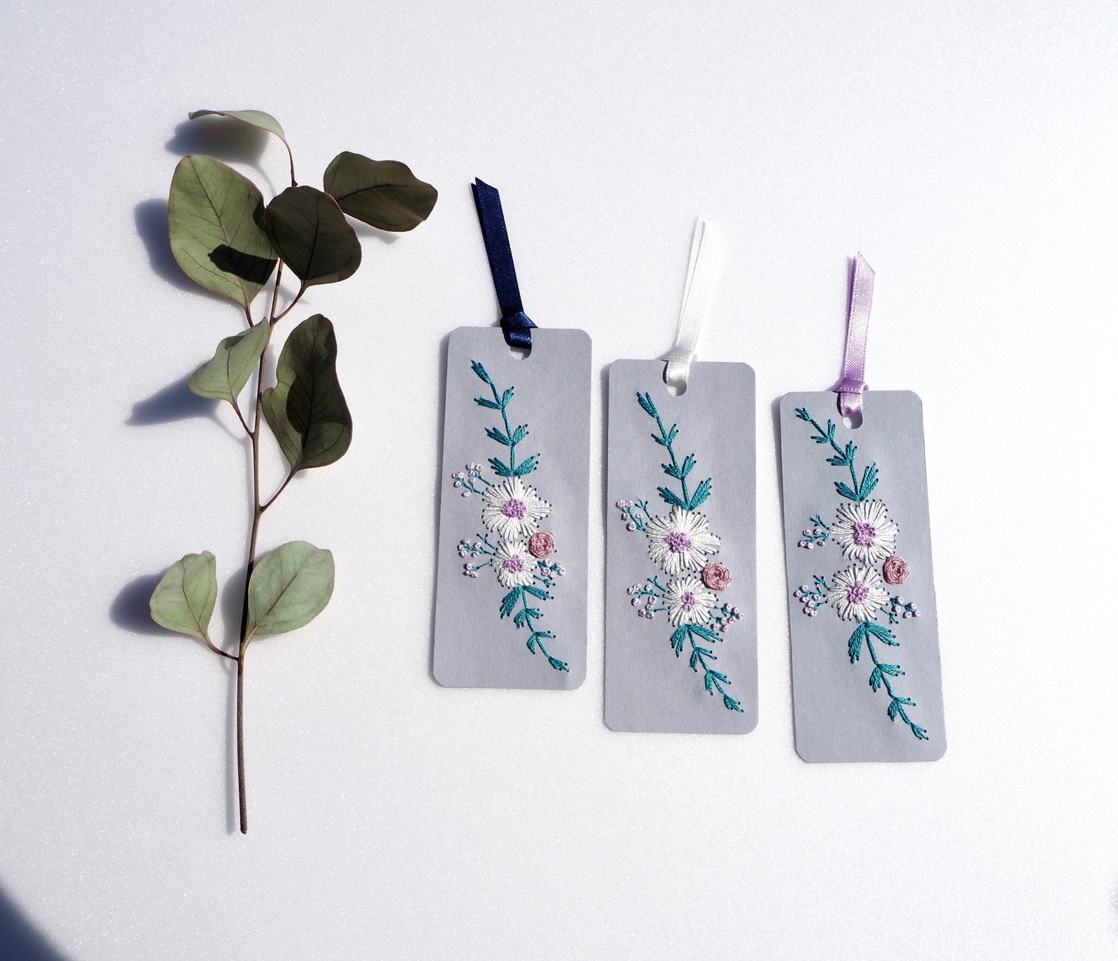 紙刺繍 | しおり _ ブックマーク 【 ライトアンバー 】 - La