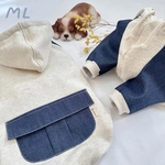 【ML】ダンガリーのカーゴポケット付きパーカー