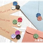 小さなお花シール秋色モダン系8色32枚セット（ゴールド＆シルバーストーン付き）