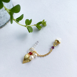 Xmas☆SALE☆ 秋色リーフ×スワロ（パープル）充電口用アクセサリー
