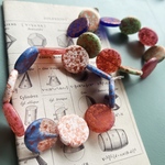 sapphire pink新作【1コずつ販売】JIRI＊IVANA#czech beads#チェコビーズ　wheel21㍉ sapphirepink/caprirain