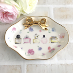【再販】水彩花&香水瓶のアクセサリートレー♡