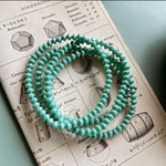【1連50コセット】JIRI＊IVANA#czech beads#チェコビーズ　bicone3✖️4.5㍉　luster turquoise shine