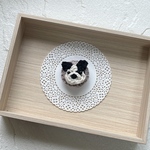【オーダー品】手編み　マグネット　フレンチブルドッグ　パイド　一個